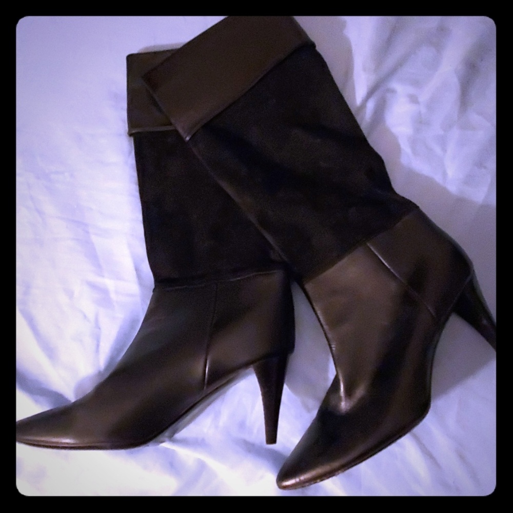 Black leather  boots
